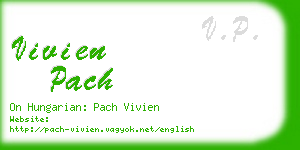 vivien pach business card